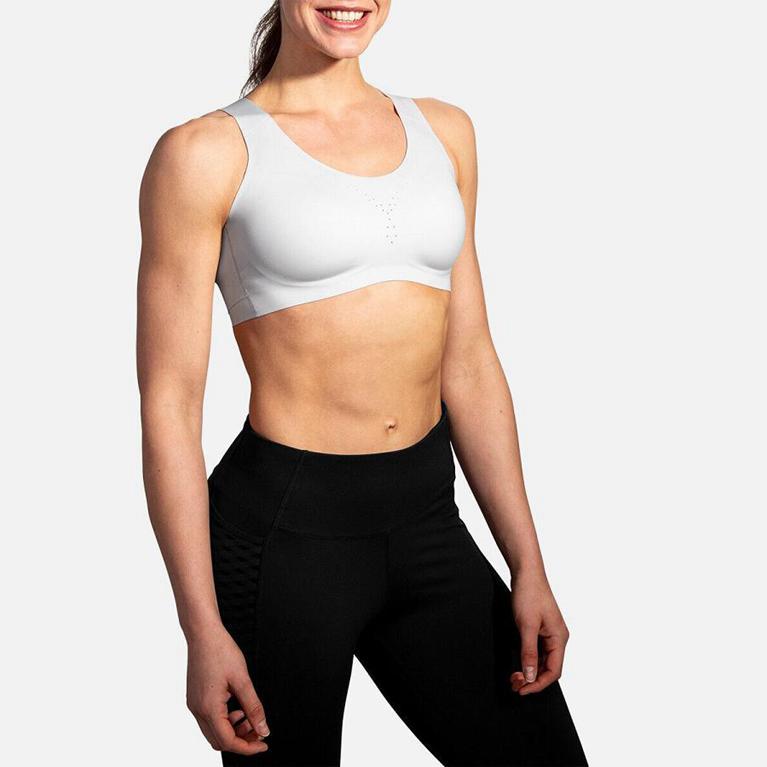 Brooks Dare Crossback Run Women's Running Bra - White (15920-XKMC)